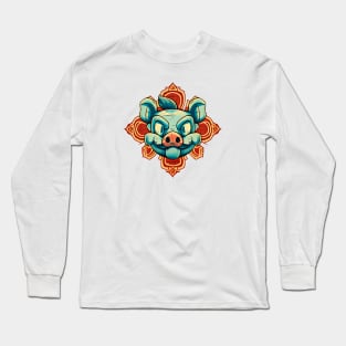 Ornamental piggy face Long Sleeve T-Shirt